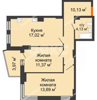Фото №10: 2-комнатная квартира 58 м² - Ростов-на-Дону, Пролетарский, жилой комплекс Город у Реки, мкр. Нахичевань, ул. 23-я Линия, 54с7