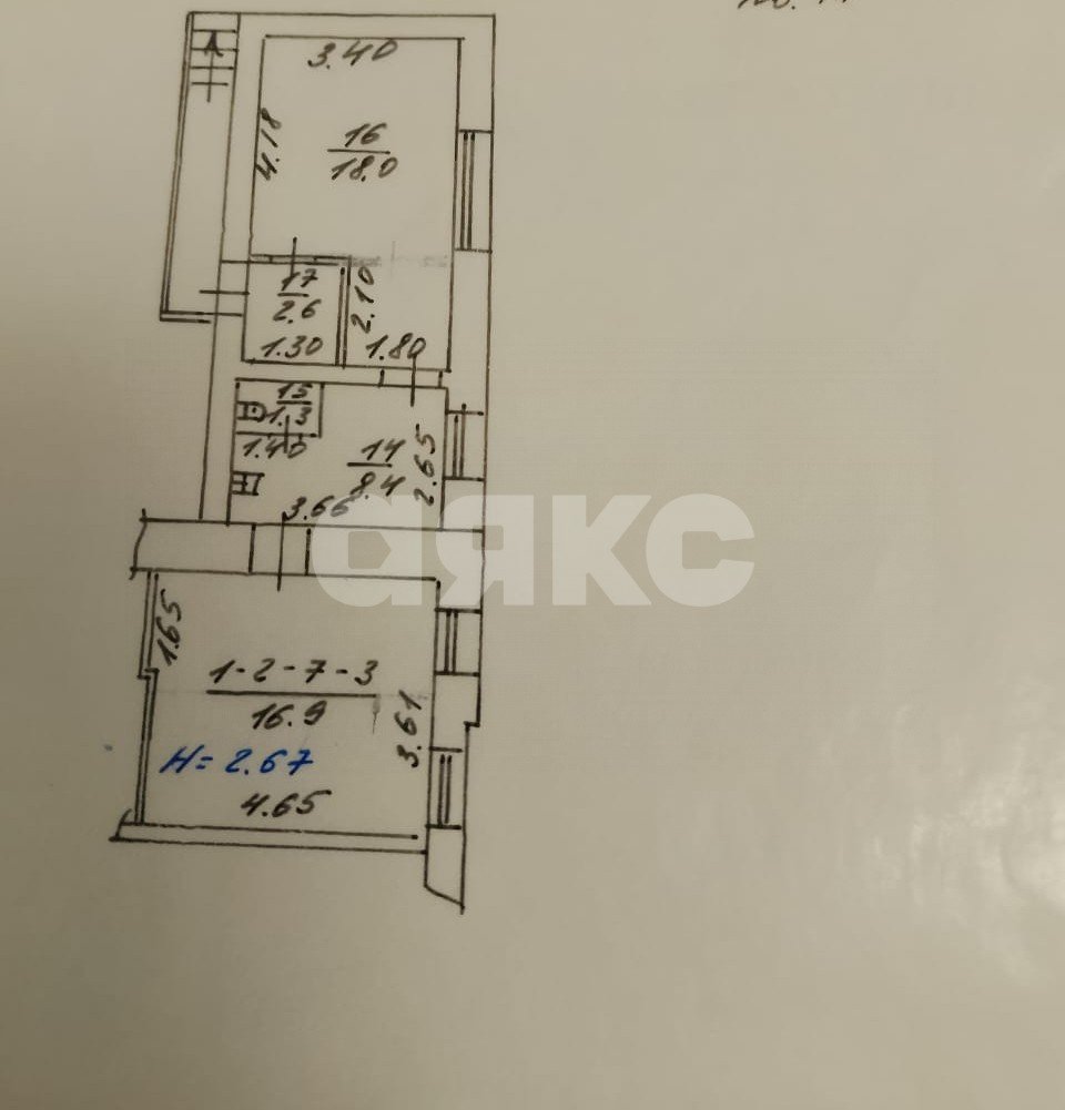 Фото №17: 2-комнатная квартира 47 м² - Ростов-на-Дону, Кировский, мкр. Богатяновка, пер. Журавлёва, 20/1